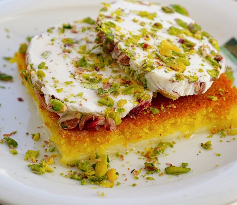 Kunafa Plate with Ice Cream
